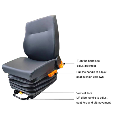 Durable A800-32 Black Air Suspension Seat for Agriculture Machinery Equipment Loader