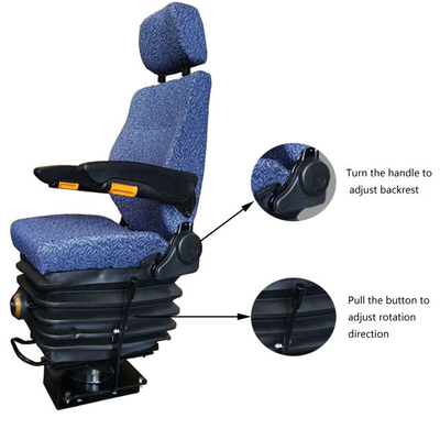 Rotable Mechanical Shock Absorption Suspension Railway Locomotive Driver Seat