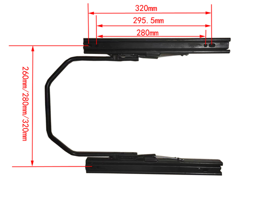 Universal Adjustable Double Lock Slide Rail Truck Driver Seat Accessories