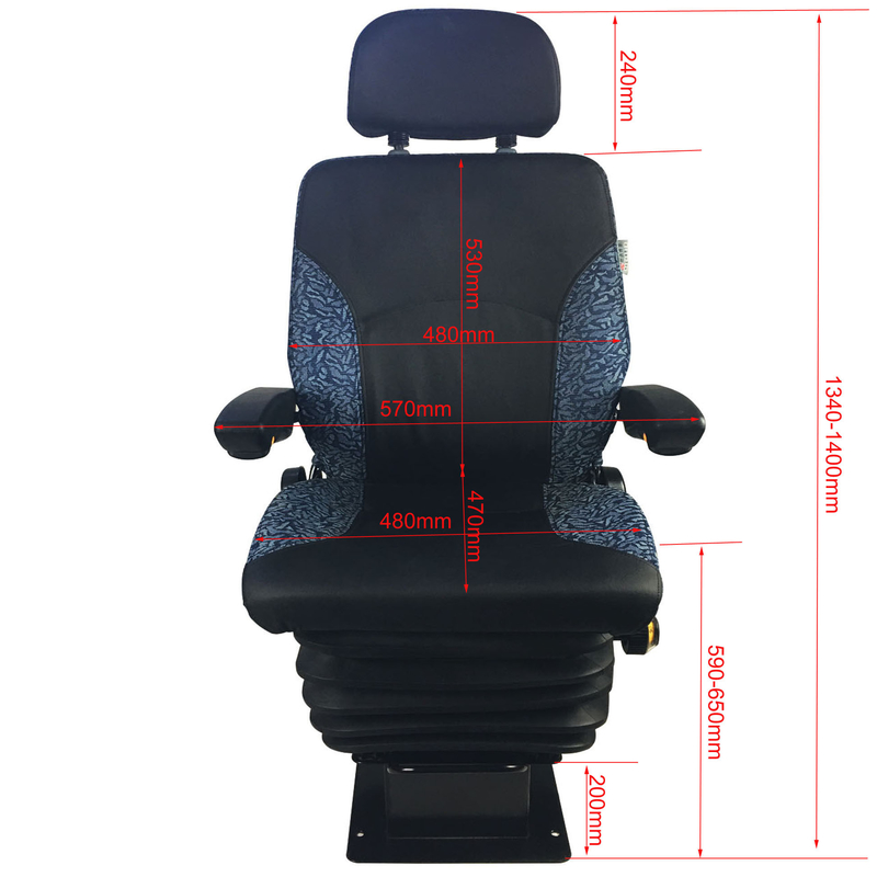 Mechanical Suspension Electronic Control Equipment Operating Console Operator Seat