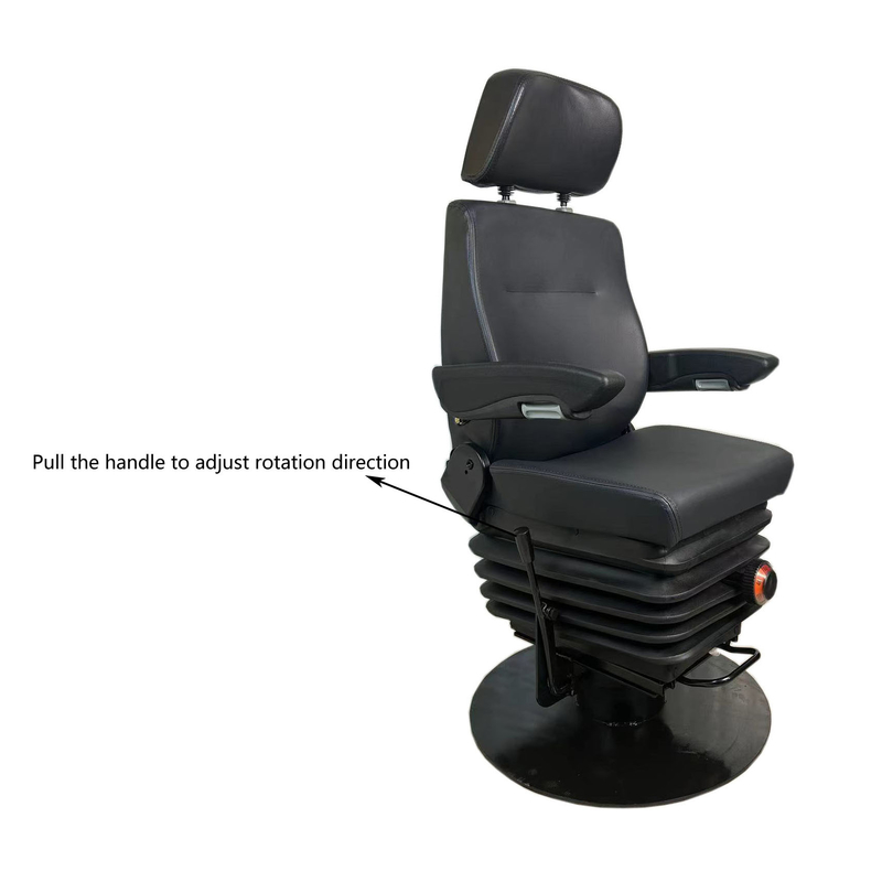360 Swivel Train Seat With Mechanical Suspension Horizontal Adjustment Front 105mm Rear 120mm Product Model M801-83